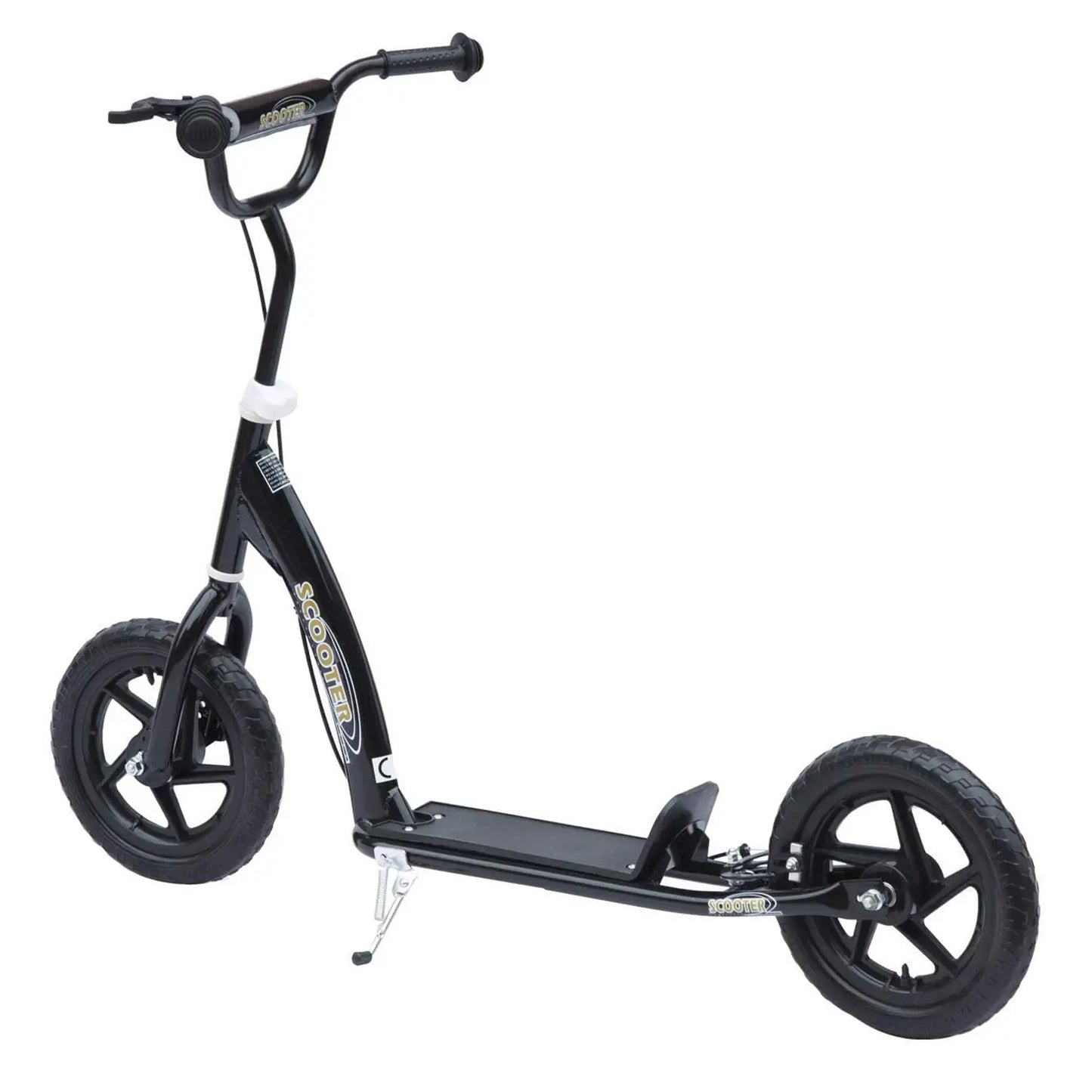 Adjustable Kids Kick Scooter with Kickstand - Black