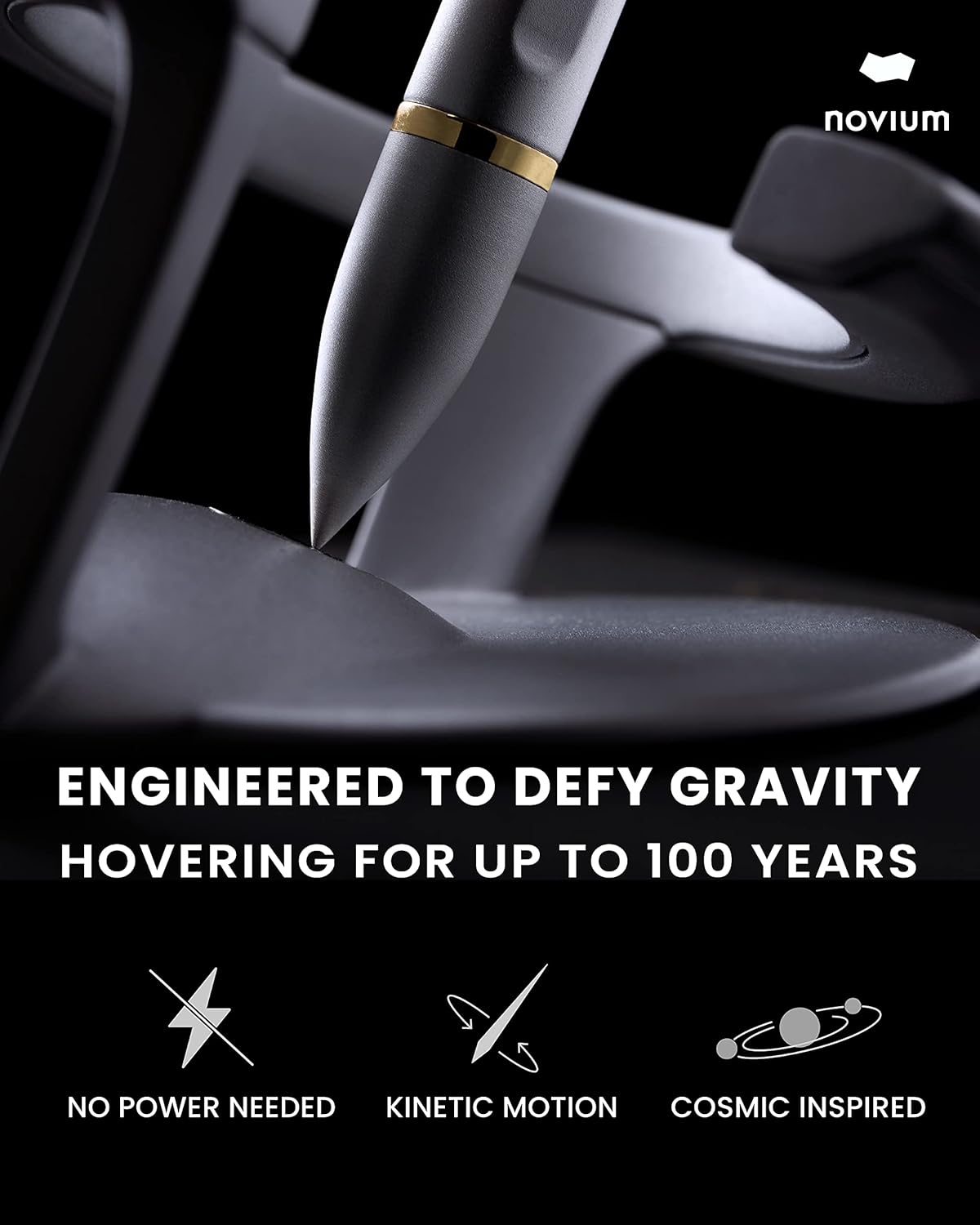 Novium Hoverpen 2.0 Futuristic Luxury Pen Made With Aerospace Alloys