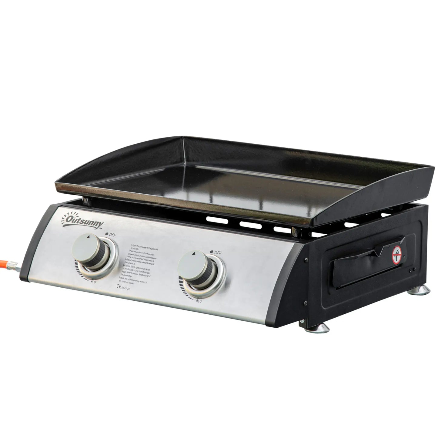 Portable Flat Table Top Propane Grill and Griddle