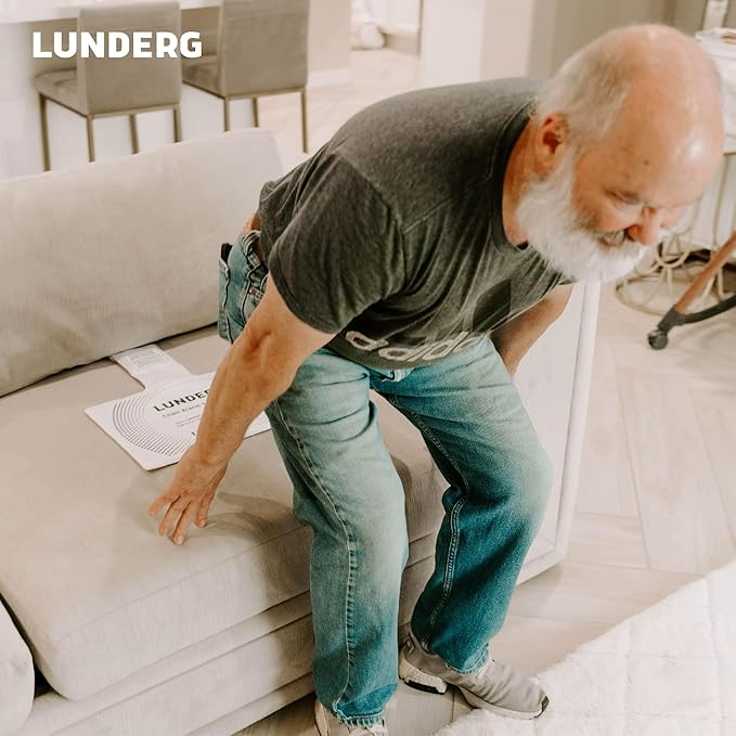 Lunderg Bed Alarm for Elderly Adults & Chair Alarm Set - Wireless Early-Alert Sensor Pad, Chair Pad & Pager
