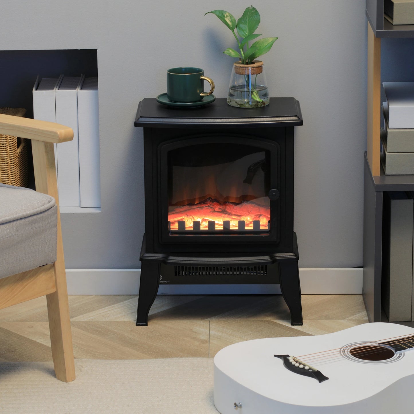 Freestanding Electric Fireplace Heater