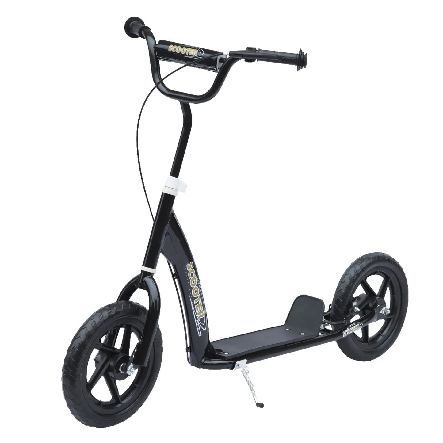 Adjustable Kids Kick Scooter with Kickstand - Black