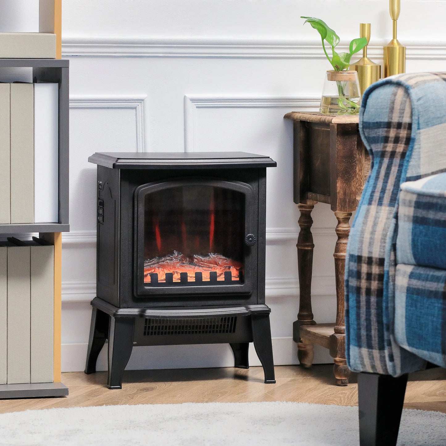 Freestanding Electric Fireplace Heater