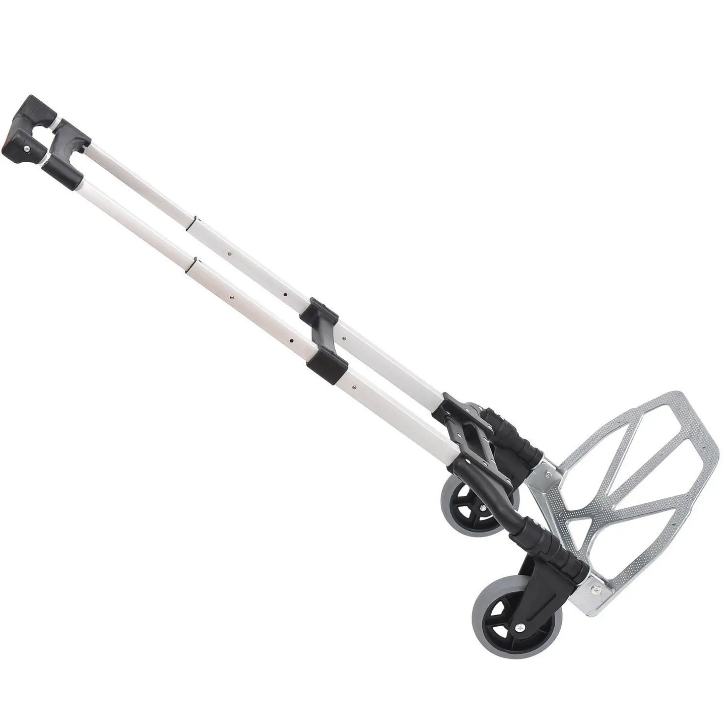 White Adjustable Folding Hand Truck and Dolly Cart