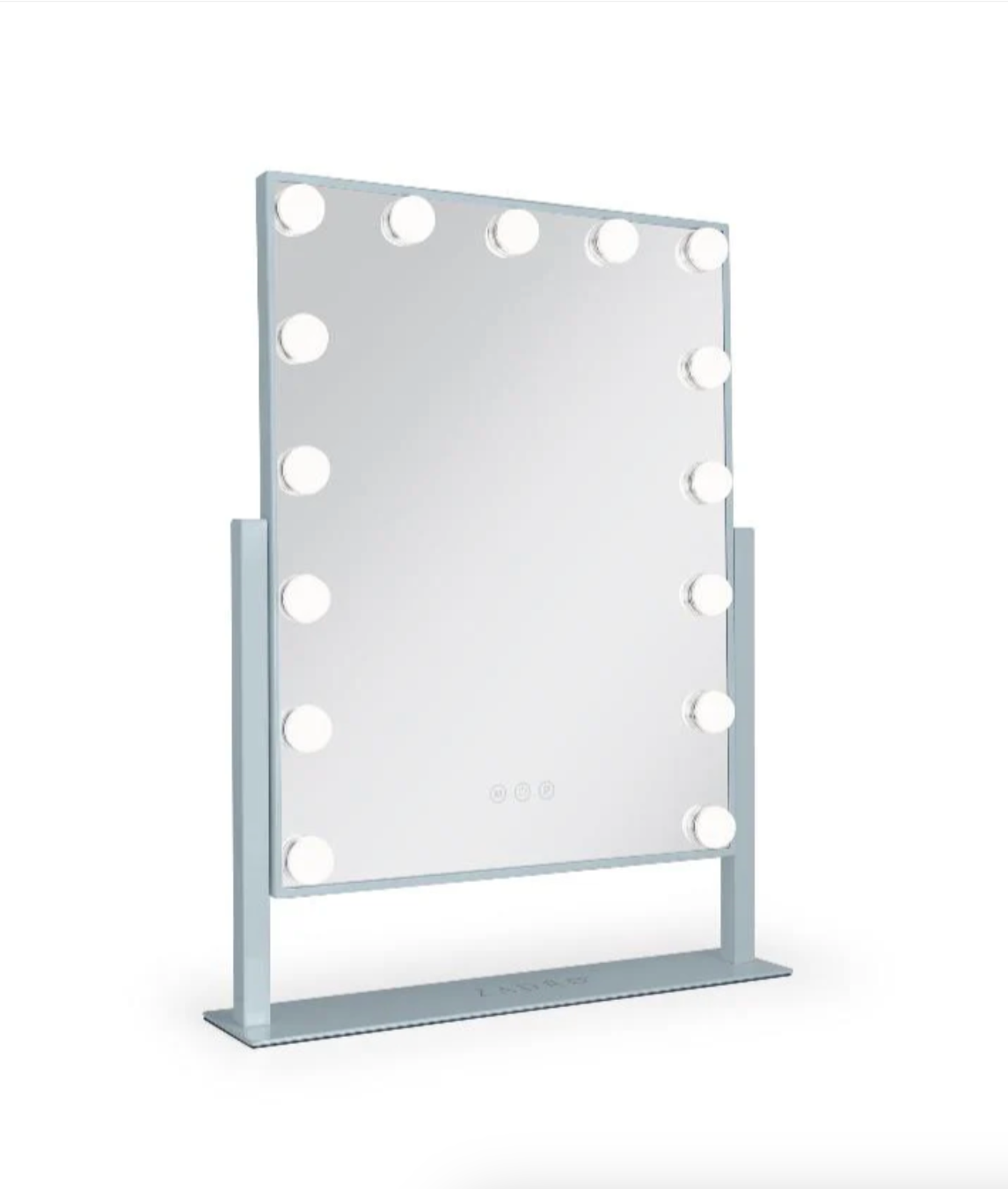 15 Led Light Bulb Vertical Hollywood Makeup Mirror - 18" X 21" - French Blue