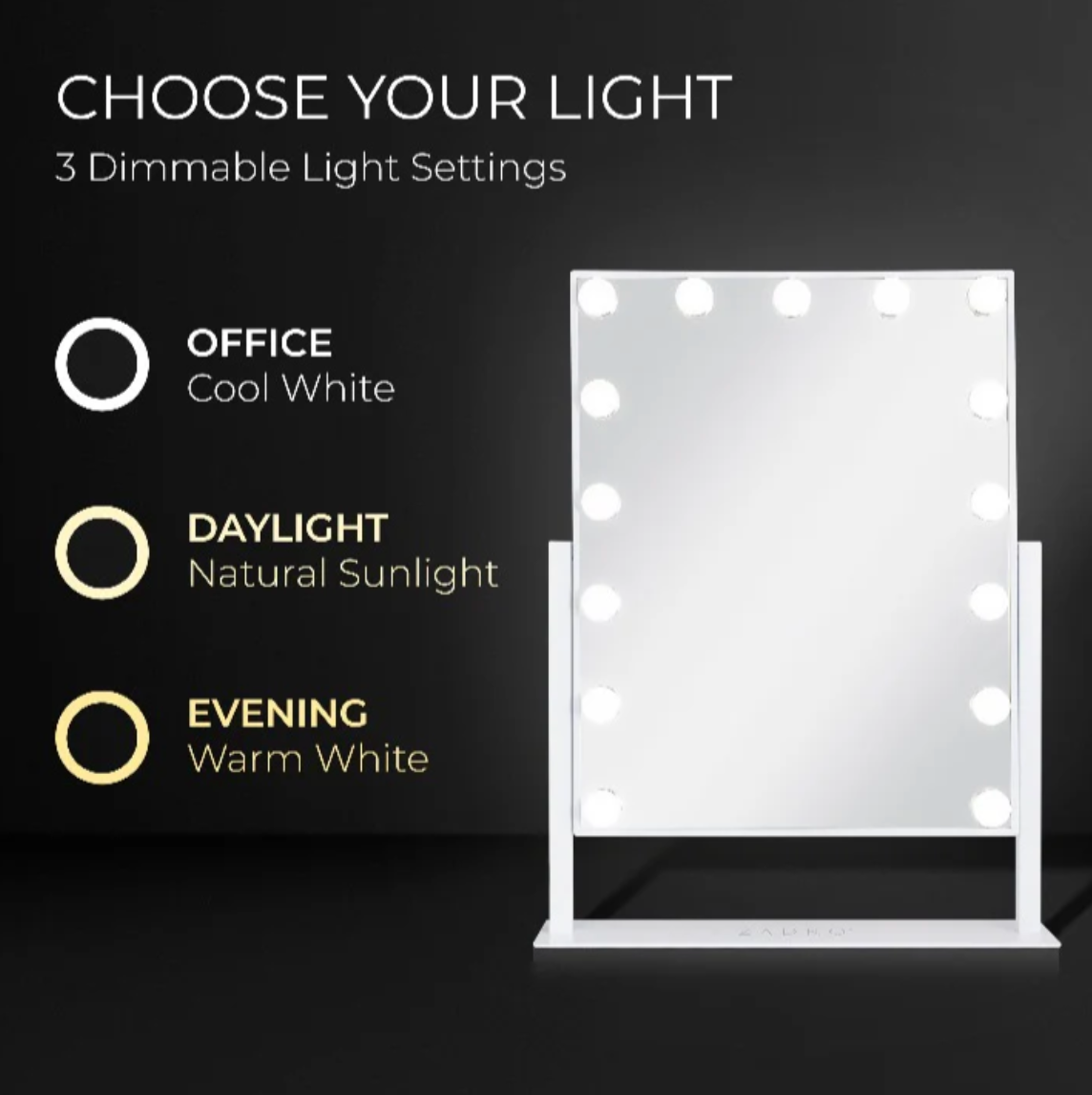 15 Led Light Bulb Vertical Hollywood Makeup Mirror - 18" X 21" - French Blue
