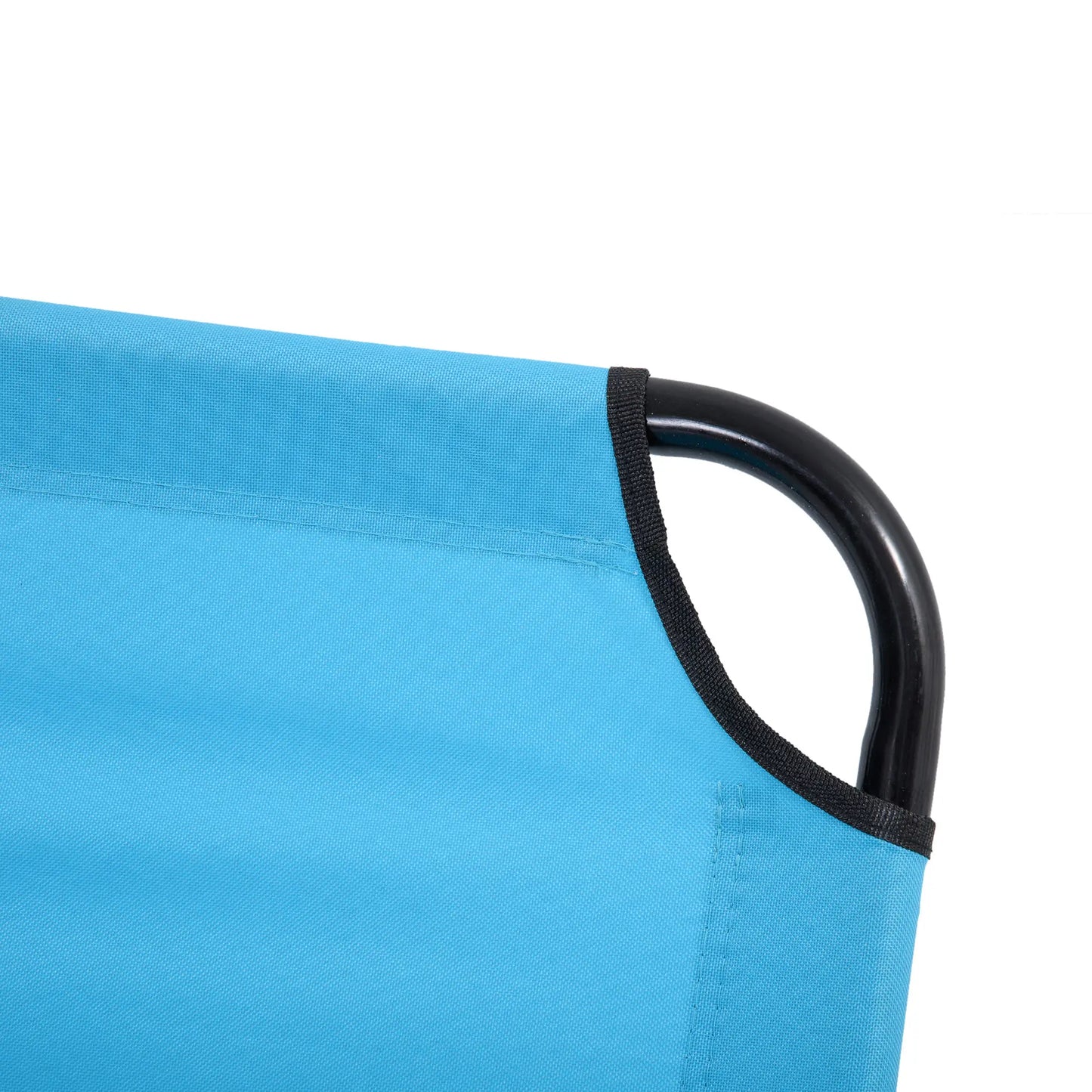 Folding Outdoor Lounge Chair – Light Blue Mesh, Portable & Breathable Design