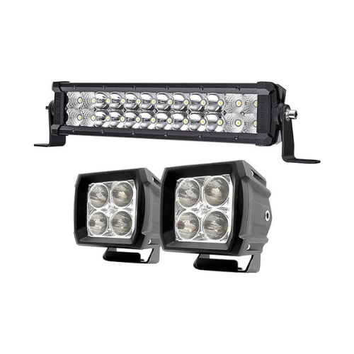 Evergear Off-Road Dual Row LED Light Bar & Spotlight Combo Kit