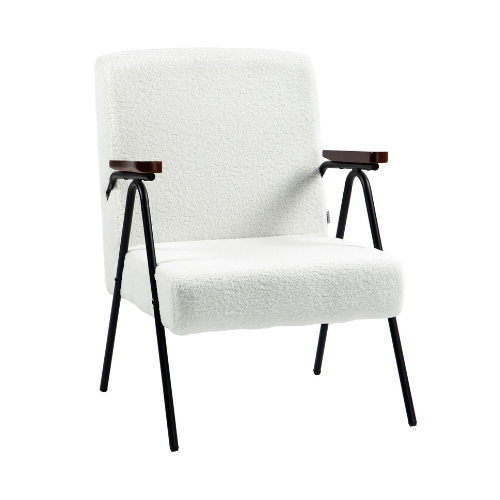 Modern Fuzzy Felt Accent Chair
