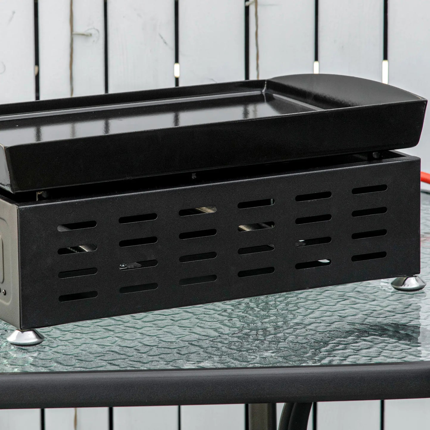 Portable Flat Table Top Propane Grill and Griddle