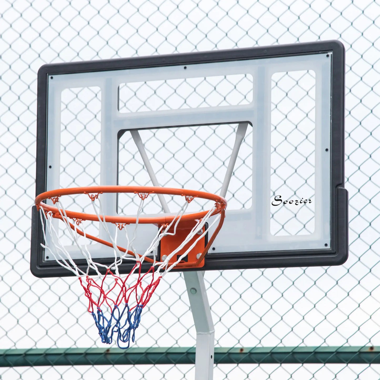 Classic Full Sized Adjustable Portable Basketball Net with Stand