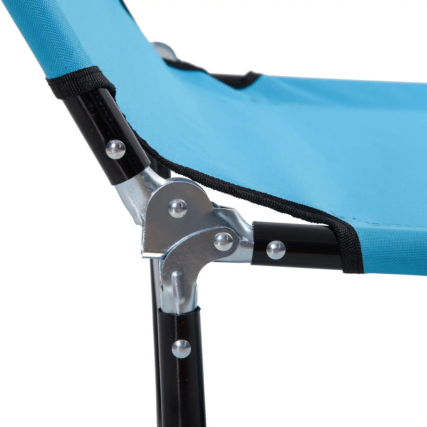 Folding Outdoor Lounge Chair – Light Blue Mesh, Portable & Breathable Design