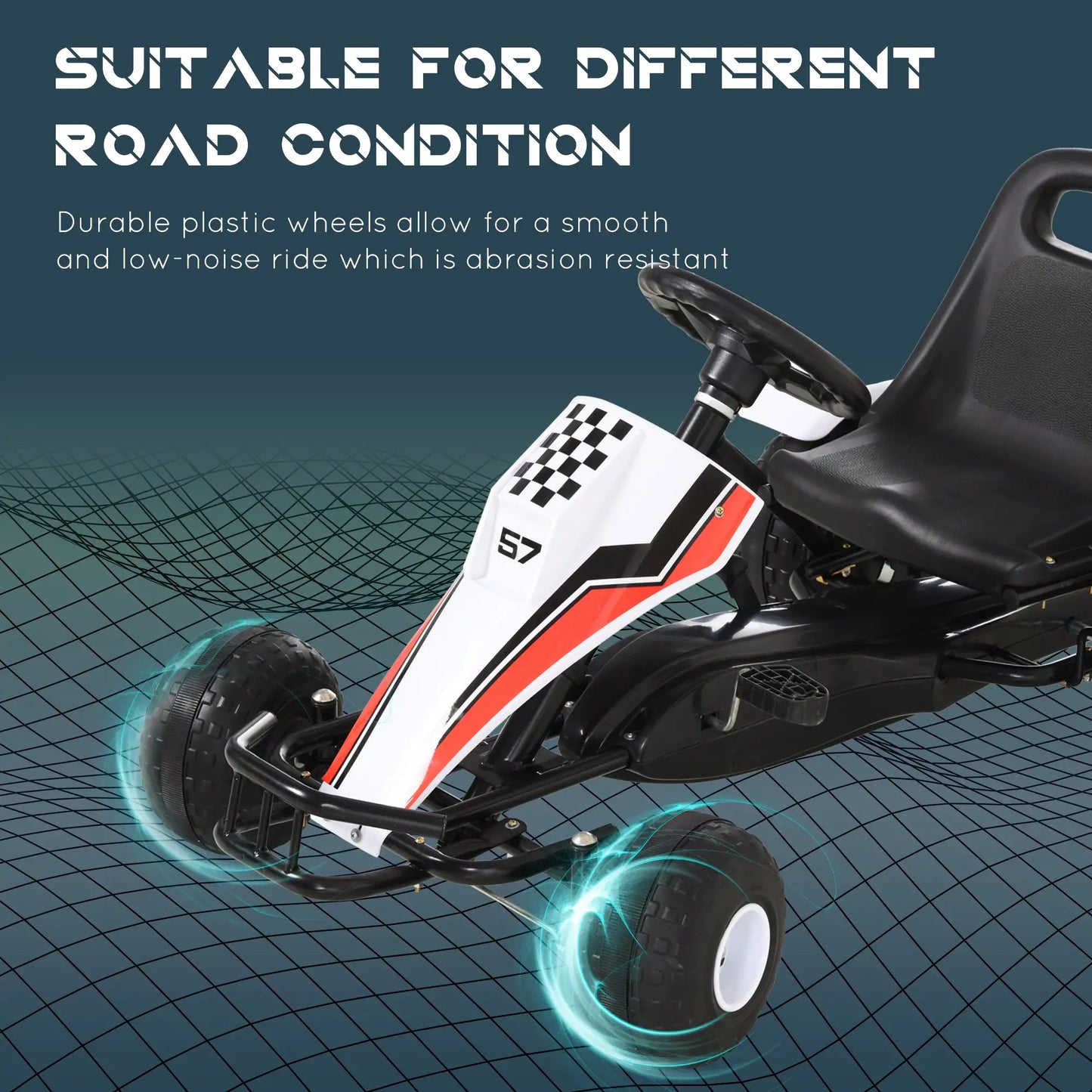 Racing Style Pedal Go Kart for Kids