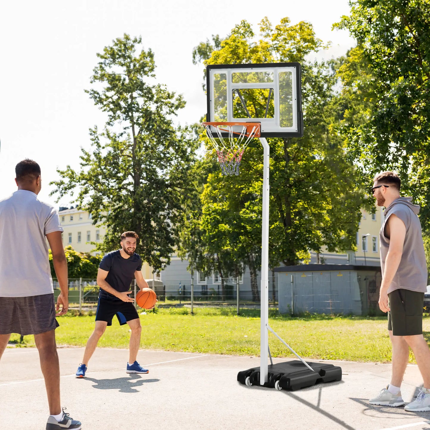 Classic Full Sized Adjustable Portable Basketball Net with Stand