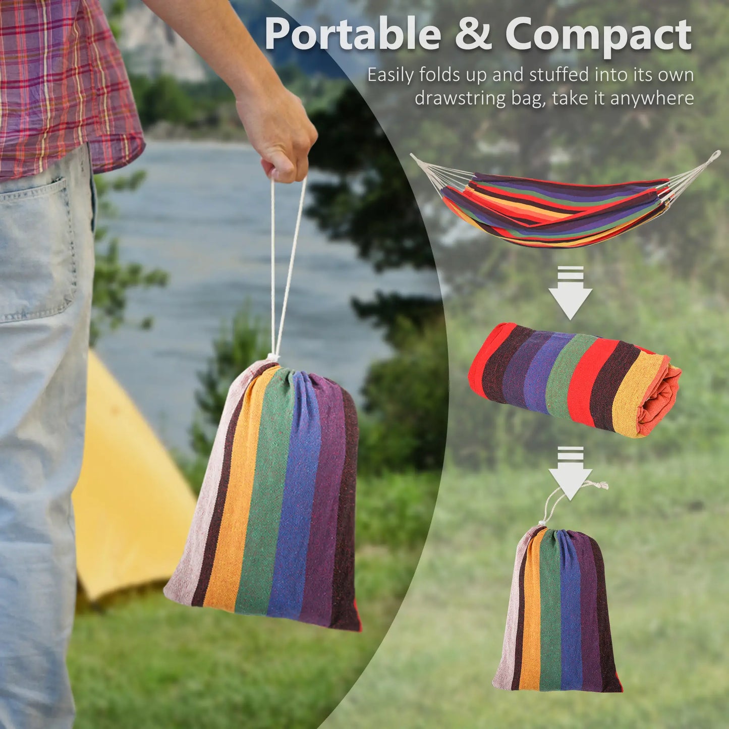 Classic Cotton Rainbow Hammock