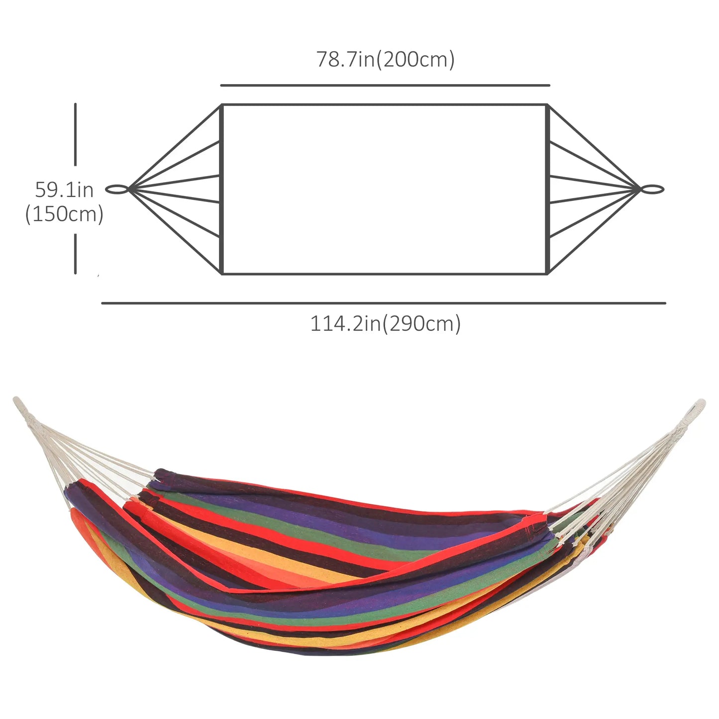 Classic Cotton Rainbow Hammock
