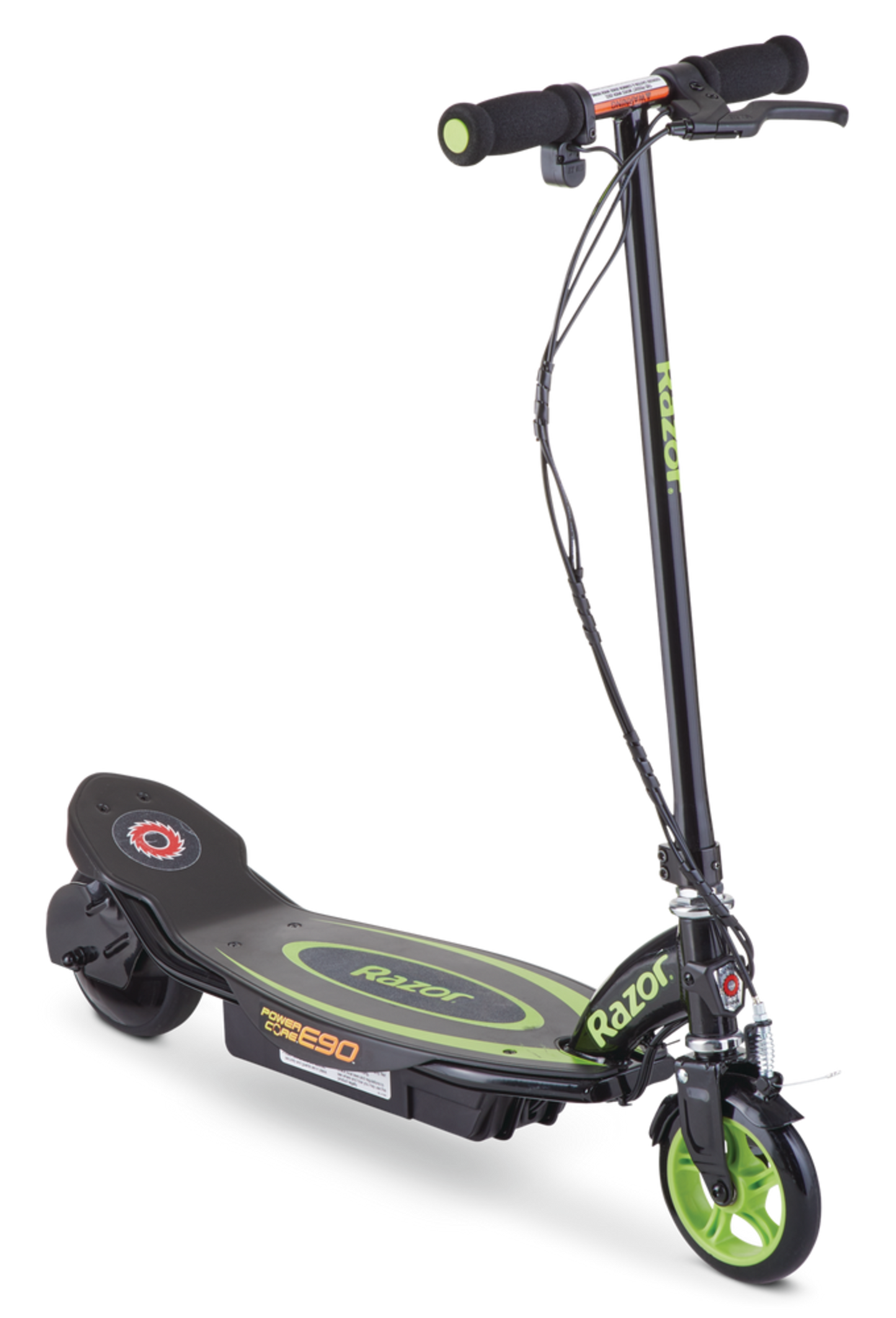 Razor Power Core E90 Electric Scooter, 16km/h, Kids, Black/Green