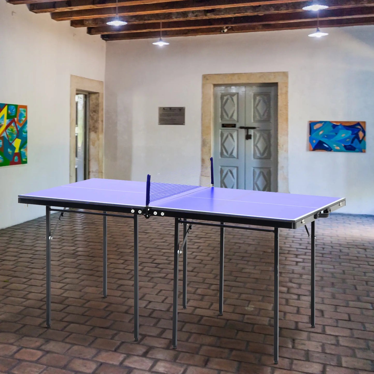 Classic Portable Adjustable Ping Pong Table and Table Tennis Set