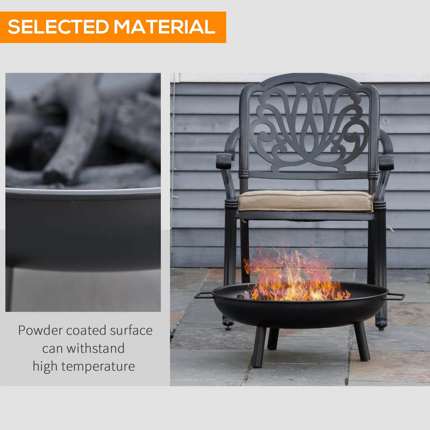 Portable Outdoor Round Metal Fire Pit