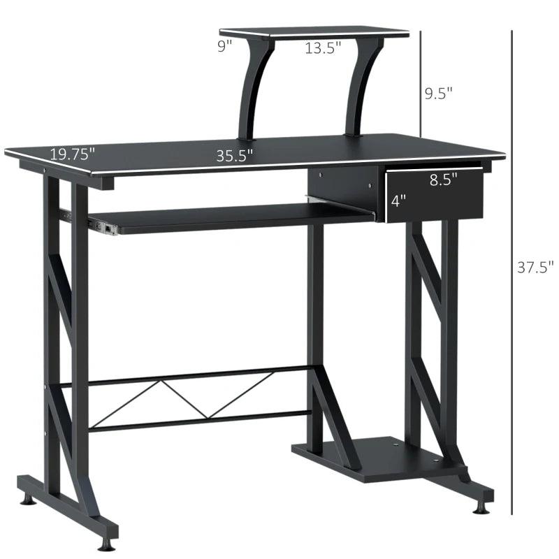 Compact Modern Computer and Office Desk (Black) - Toronto Liquidation Warehouse