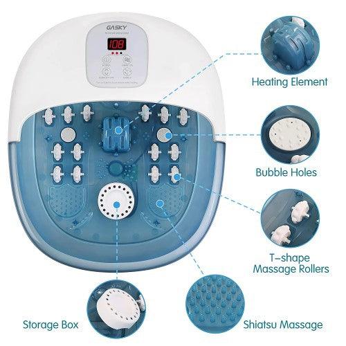 Gasky Foot Spa Massager with T Rollers, Heat and Bubbles - Toronto Liquidation Warehouse