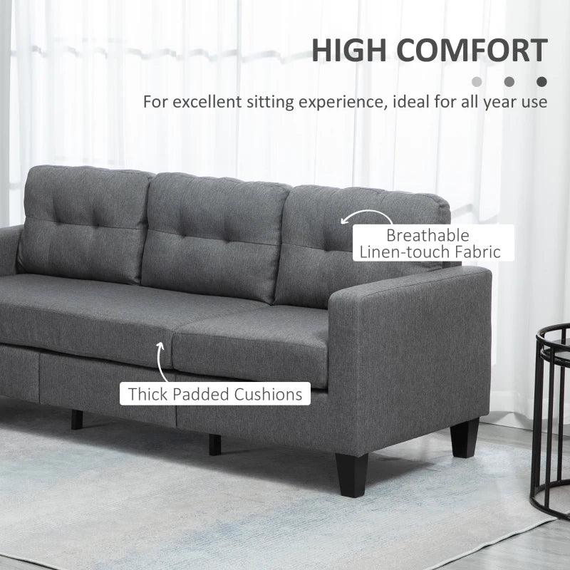 Modern L-Shaped Sectional Sofa with Chaise Lounge | Light Grey - Toronto Liquidation Warehouse