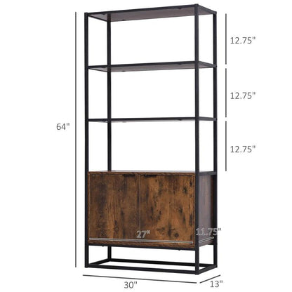 Industrial Bookshelf and Storage Cabinet | Brown - Toronto Liquidation Warehouse