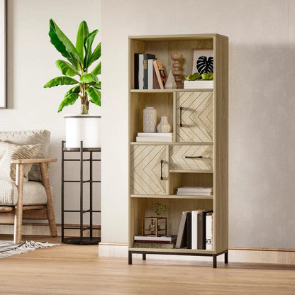 Rustic Bookshelf and Storage Cabinet | Brown - Toronto Liquidation Warehouse