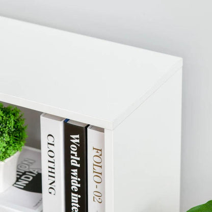 Modern 4-Shelf S-Shaped Bookshelf | White - Toronto Liquidation Warehouse