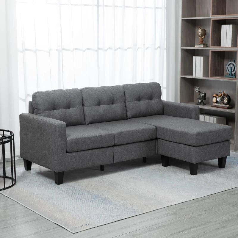 Modern L-Shaped Sectional Sofa with Chaise Lounge | Light Grey - Toronto Liquidation Warehouse