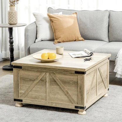 Classic Farmhouse Trunk Coffee Table - Light Brown - Toronto Liquidation Warehouse