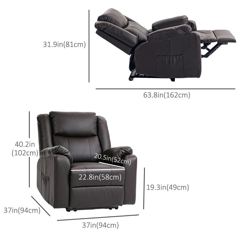 Executive Faux Leather Recliner | Chocolate Brown - Toronto Liquidation Warehouse