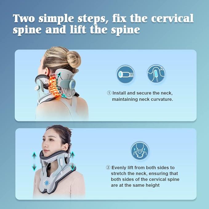 Neck Brace Cervical Neck Traction Device, Air Pump with 3 Power Traction - Toronto Liquidation Warehouse