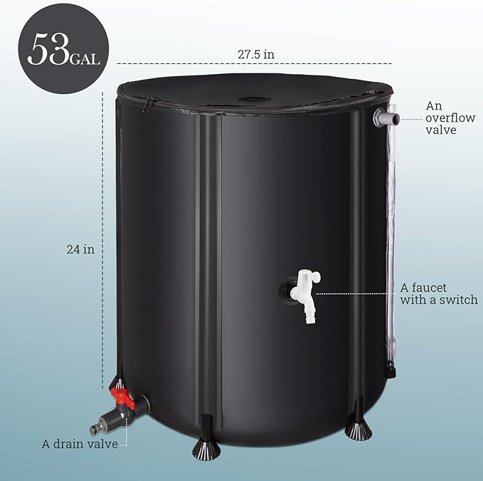 Collapsible Portable Rain Water Barrel