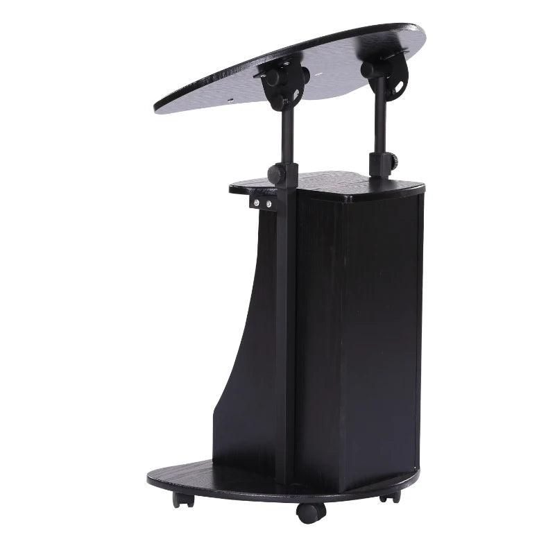 Adjustable Mobile Lectern with Wheels (Black) - Toronto Liquidation Warehouse