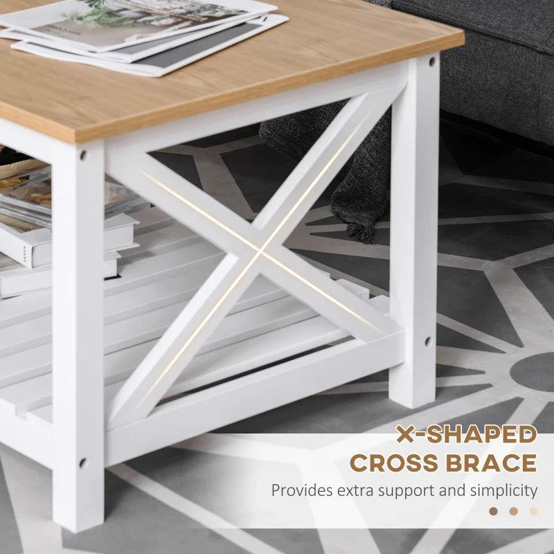 Classic Farmhouse Coffee Table - White - Toronto Liquidation Warehouse