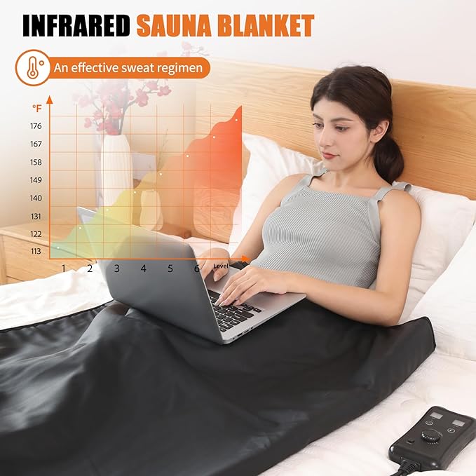Portable Infrared Sauna Blanket for Home Use – Full Body Detox & Relaxation | 113-176℉