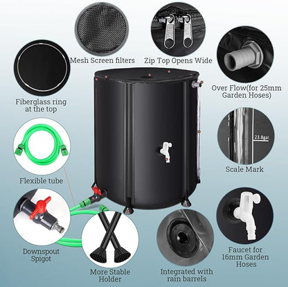 Collapsible Portable Rain Water Barrel