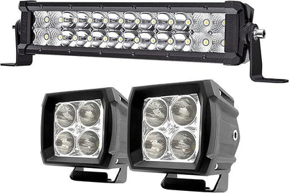 Evergear Off-Road Dual Row LED Light Bar & Spotlight Combo Kit - Toronto Liquidation Warehouse