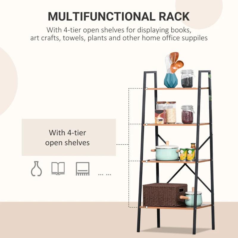 Industrial Ladder Bookshelf | Brown - Toronto Liquidation Warehouse