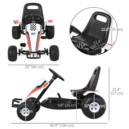 Racing Style Pedal Go Kart for Kids