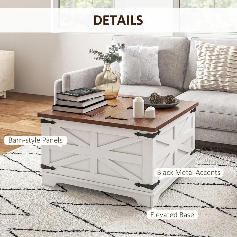 Modern Farmhouse Trunk Coffee Table - White - Toronto Liquidation Warehouse