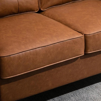 Executive Faux Leather Loveseat | Chestnut Brown - Toronto Liquidation Warehouse