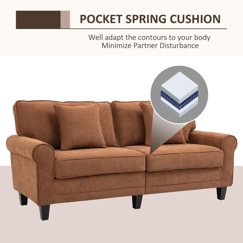 Classic 2-Seater Sofa | Hazelnut Brown - Toronto Liquidation Warehouse