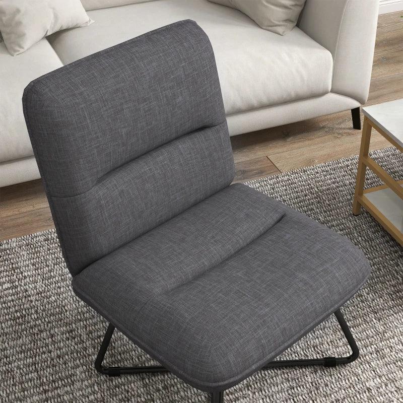 Modern Armless Accent and Dining Chair | Space Grey - Toronto Liquidation Warehouse