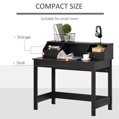 Classic Writing Table and Office Desk (Black) - Toronto Liquidation Warehouse