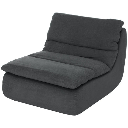 Dark Grey Floor Sofa with Single Piece Ultra High-Density Foam