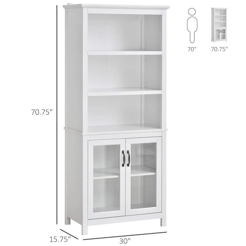 Classic Farmhouse Bookshelf and Cabinet | White - Toronto Liquidation Warehouse