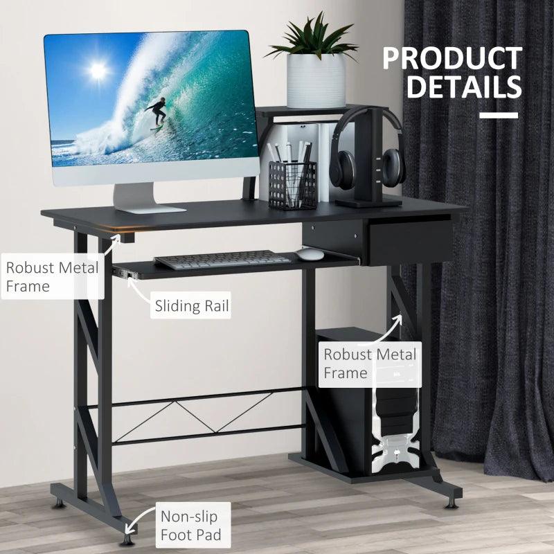 Compact Modern Computer and Office Desk (Black) - Toronto Liquidation Warehouse