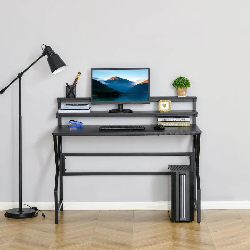 Compact Carbon Style Computer and Office Desk (Black) - Toronto Liquidation Warehouse